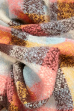 M&Co Yours Yours Yellow Check Super Soft Scarf>Women Scarves